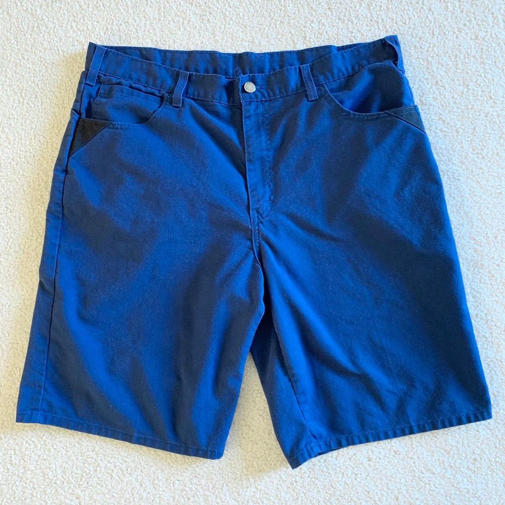 Dickies twill 7-pocket blue work shorts